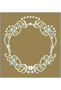 Dec043 - Pearls monogram frame